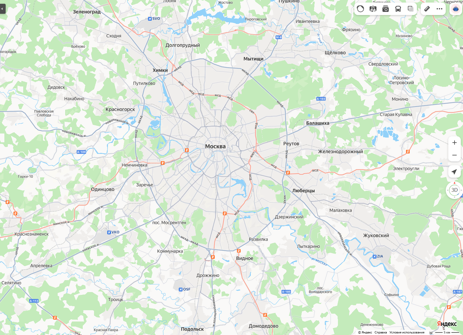 Карта станций